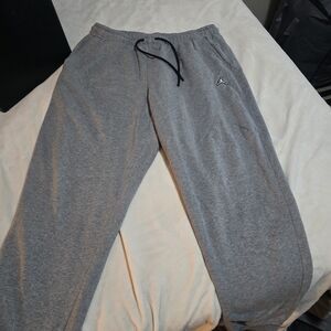Men's Jordan Gray Sweatpants with Black Drawstring